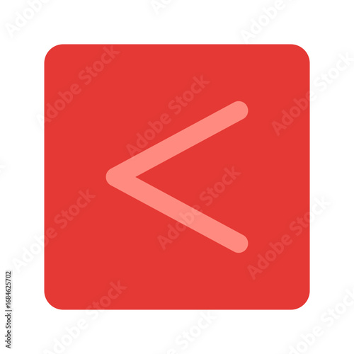 less than flat icon