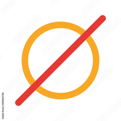 null flat icon