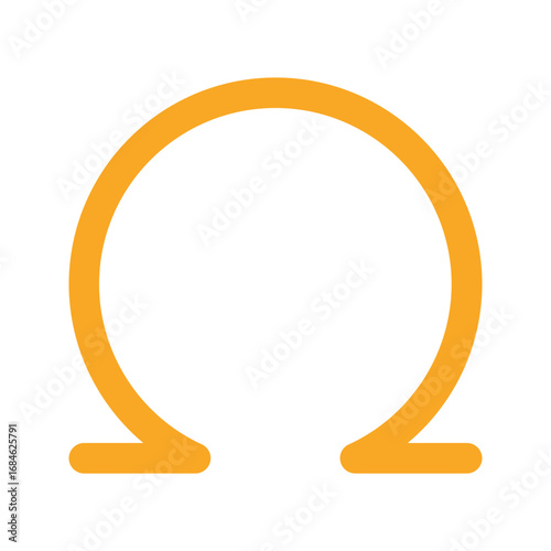 omega flat icon