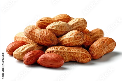 Pile of peanuts in shells, various shades of brown