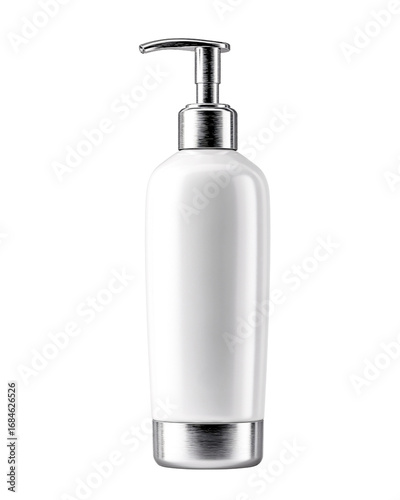 Elegant Soap Dispenser: A minimalist, sophisticated soap dispenser, featuring a gleaming metal pump, embodies the essence of modern hygiene and style.