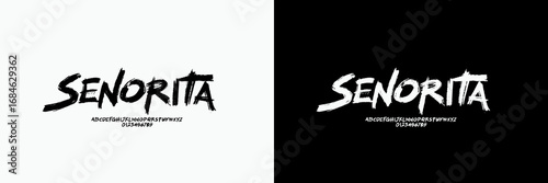 Elegant lettering font handdrawn brush style art uppercase,numbers .modern serif fonts typography,  vintage casual creative vector ilustration casual design fashion