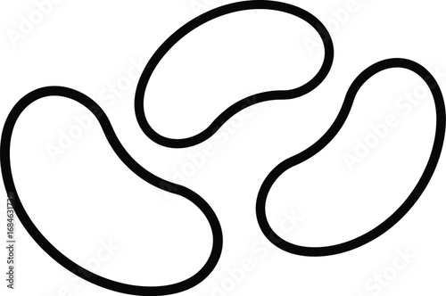 Outline beans vector illustration food ingredient healthy diet