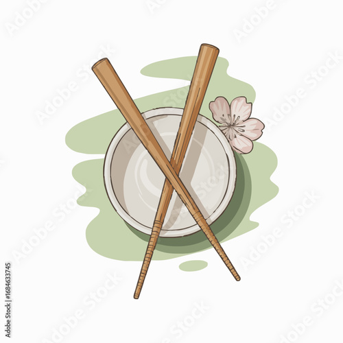chopsticks and bowl