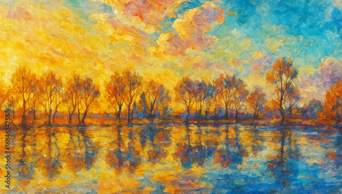 Golden Reflections at Sunset