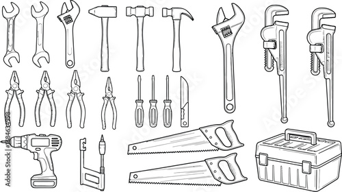 Handyman tools vector illustration for diy and repair projects