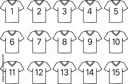 Numbered jerseys collection