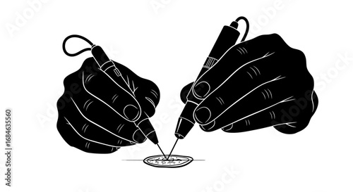 precise hands using medical tools, medical treatment, surgery, precision instruments, healthcare