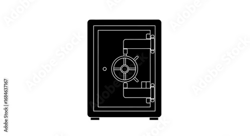 secure safety deposit box, steel safe, vault, bank security, protection, finance, privacy, closed, locked, confidential, strongbox, reliable, secure storage, protection concept