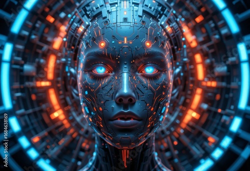 Artificial Intelligence and Generative AI in a Conceptual Image of Modern Technologies