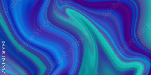 Smooth blue satin waves flow with a soft, abstract light and liquid texture, creating a colorful and curvy art backdrop. Swirls and curved geometrical of marble or the ripples of agate liquid marble. 