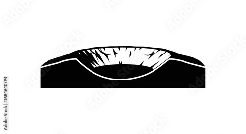 skateboarding ramp illustration black and white design, halfpipe, extreme sport graphic