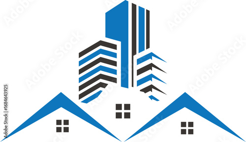 Real estate vector logo design, Real estate logo, building logo design, Property logo, Home logo sign, House logo