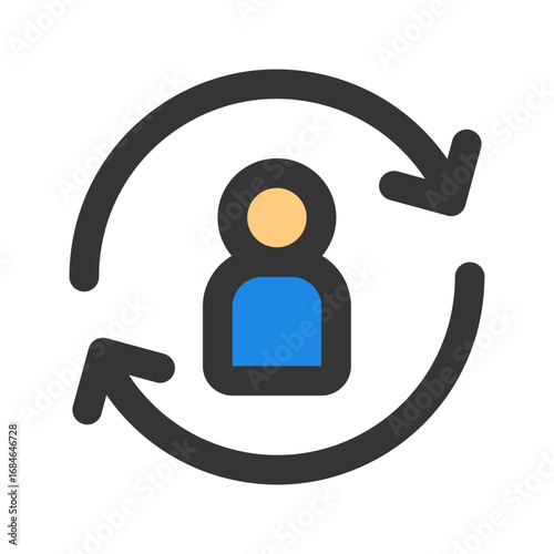 customer behavior outline fill icon