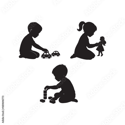 children playing with toys