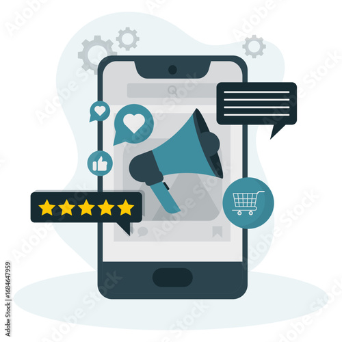 Social Media Marketing Illustration