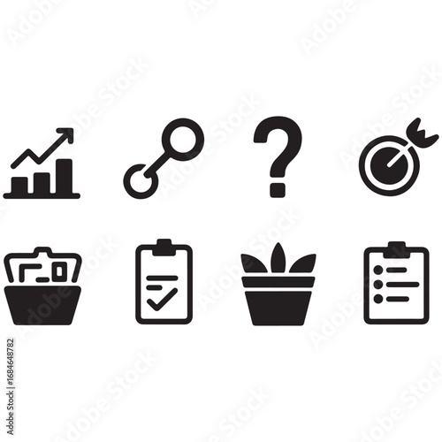 Business and Productivity Icon Set (Black)

