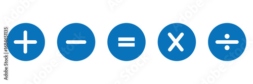 Math symbols for web. Simple addition, subtraction, multiplication, division symbol vector design. Vector illustration . EPS 10 .
