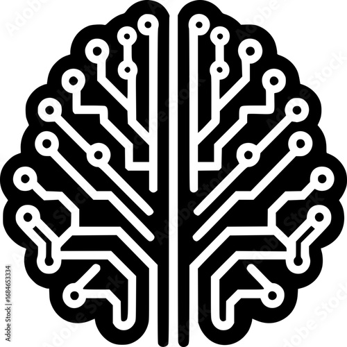 Digital Brain: A conceptual representation of the human mind, transformed into a circuit board design, embodying intelligence, technology, and the future of AI.