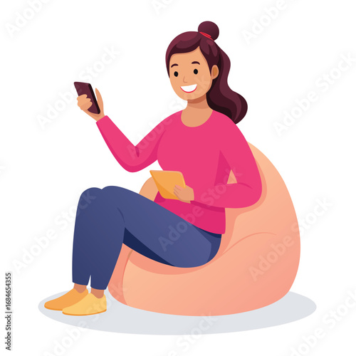 girl with smart phone
