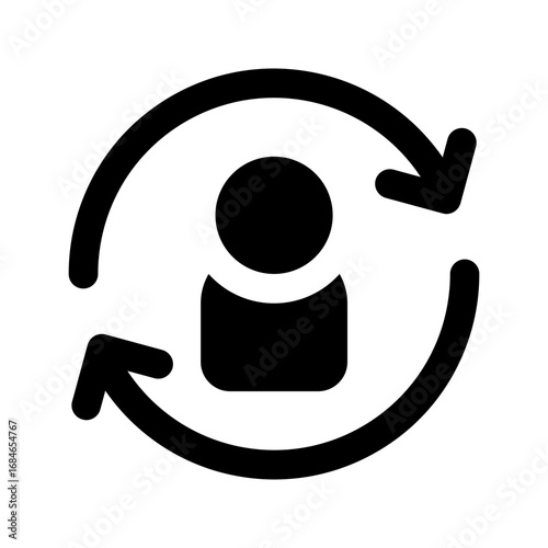 customer behavior glyph icon