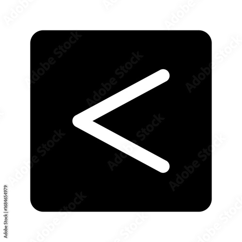 less than glyph icon