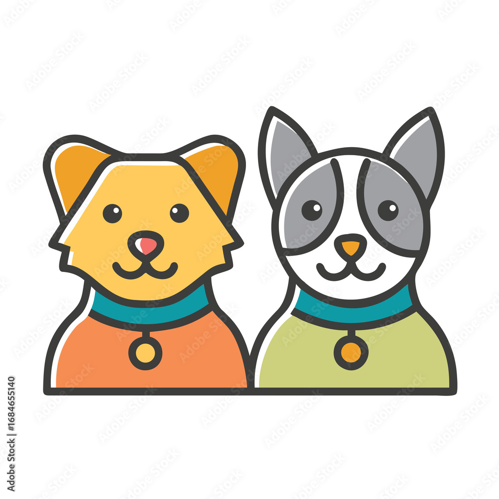 Fototapeta premium cat and dog