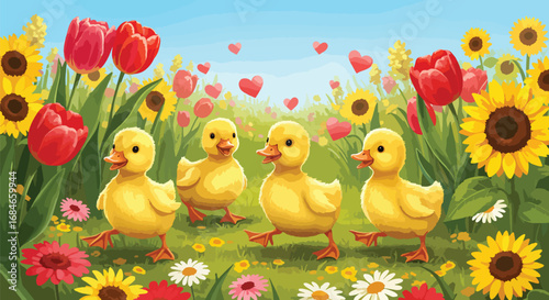 easter eggs and chickens