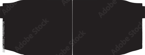  Metallic Modern Frame in silhouette white background