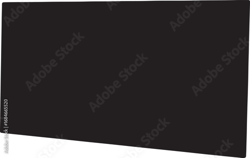  new board Floating Glass Frame in silhouette whhite background.