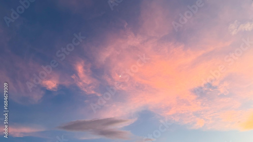 Beautiful sky pastel cloudy sunset