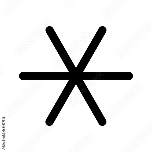 asterisk line icon