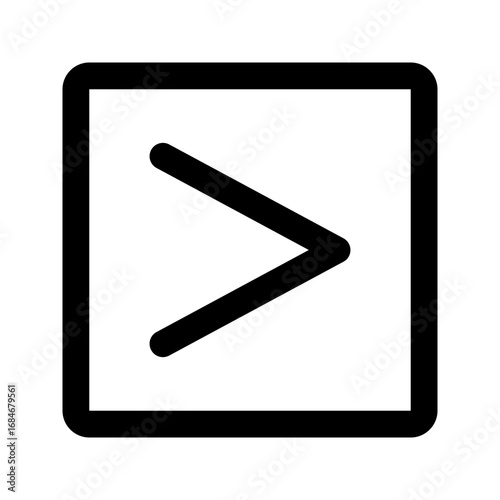 greater than line icon