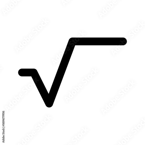square root line icon