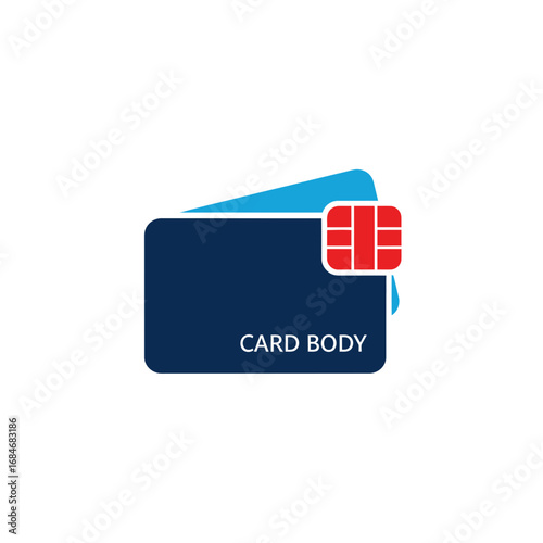 Credit Card Body with Embedded Chip.