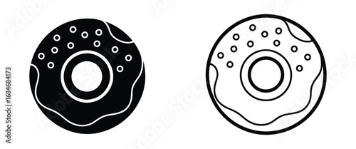 Donut icon vector. doughnut icon. donut logo
