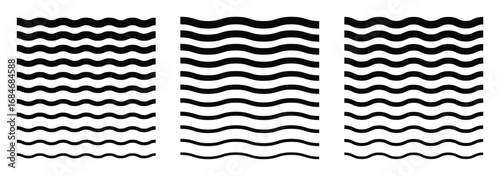Waves line set. Wave ornament pattern. Set of wavy zigzag lines. Wave thin line. zigzag and wavy paint line set. squiggly horizontal curvy squiggles.