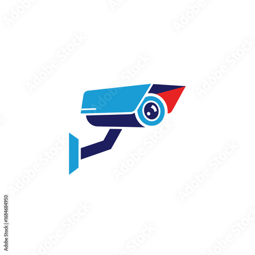 Colorful Security Camera Logo Design.