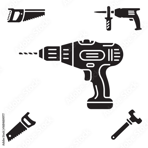 Handheld Power Tool Vector Collection