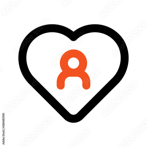 customer loyalty outline color icon