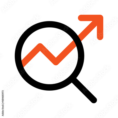 data analysis outline color icon