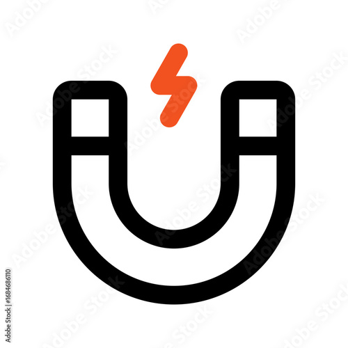 magnet outline color icon