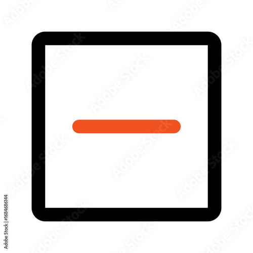 minus outline color icon