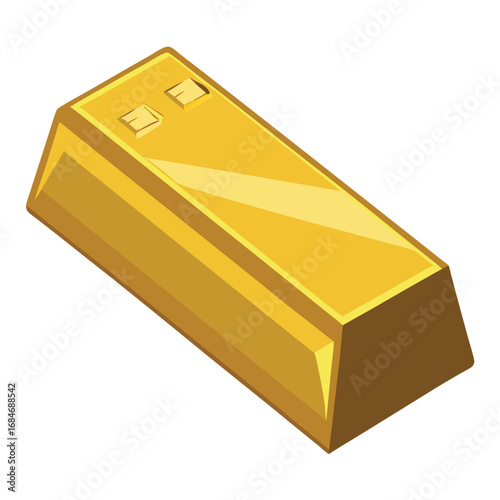 A solid gold bar with engraved weight markings, a classic symbol of wealth and investment, on a clean white background, for finance and luxury concepts.