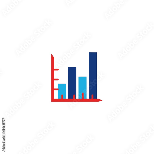 Colorful Bar Graph Showing Data Progression.