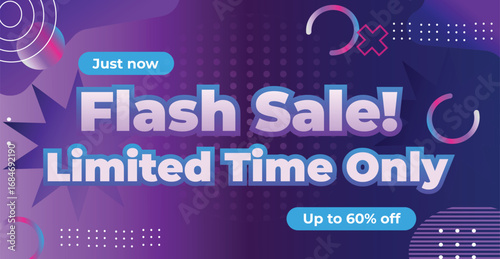 Wallpaper Mural Flash Sale Limited Time Banner Template with 60% Discount for Online Shopping Torontodigital.ca