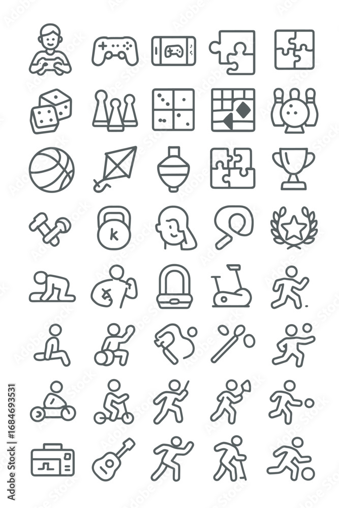 A minimalist line icon collection depicting various superfoods, healthy nutrition, and wellness concepts for diet and organic food design A minimalist line icon collection depicting various superfoods, healthy nutrition, and wellness concepts for diet and organic food design