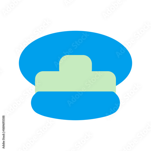 military hat duo tone icon