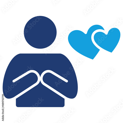 Sincerity Flat Blue Icon