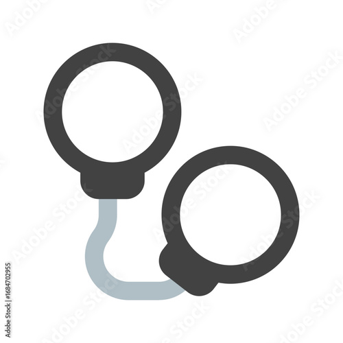 handcuffs flat icon